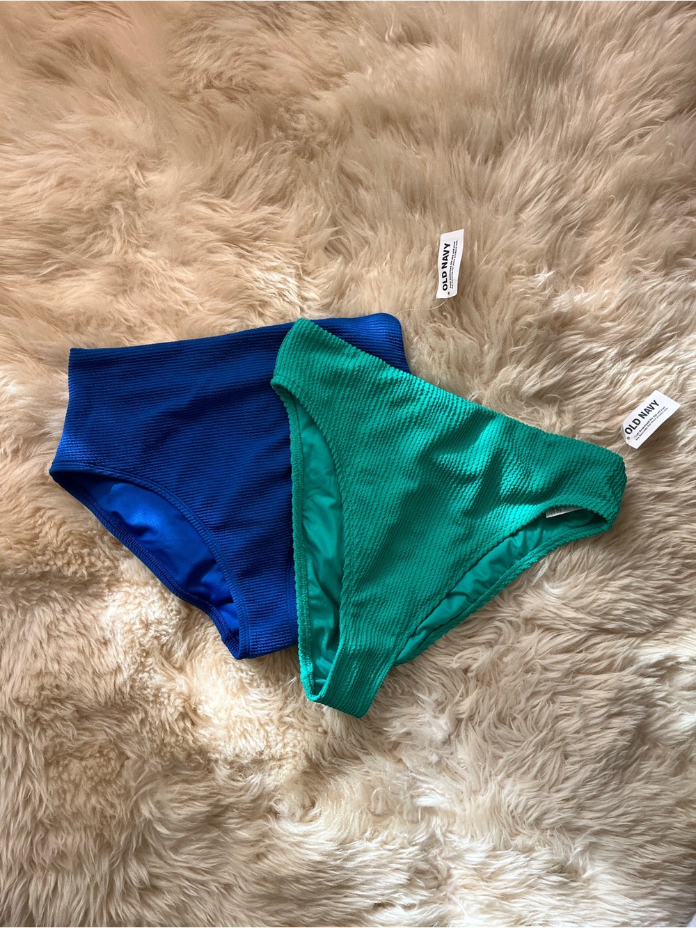 Old Navy Ribbed Bikini Bottoms - Royal Blue & Teal